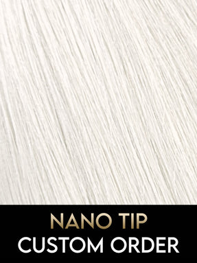 #1001 White Blonde - CUSTOM ORDER, 100G of Luxury Russian Remy Human Hair, Nano Tip Hair Extensions