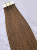 #12 Rich Brown|Luxury, Russian-Mongolian, Tape Extensions