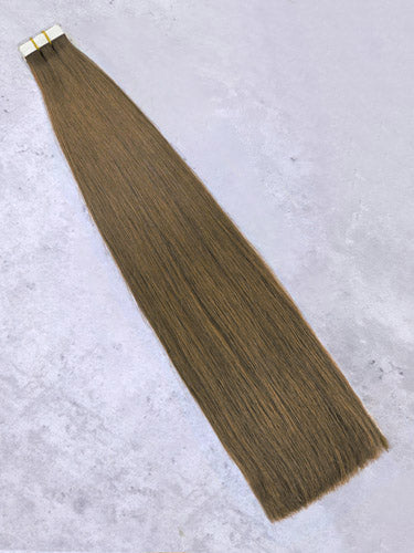 #8 Ash Brown|Luxury, Russian-Mongolian, Tape Extensions #8 Ash Brown|Luxury, Russian-Mongolian, Tape Extensions