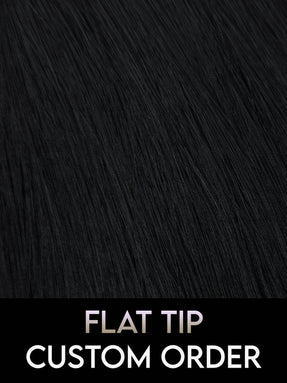 #1 Jet Black - CUSTOM ORDER, 100G of Luxury Russian Remy Human Hair, Flat Tip Hair Extensions