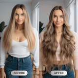 #4/8 Santorini Highlighted|Luxury Russian Remy Human Hair, Double Drawn, Tape Extensions