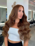 #6 Milk Chocolate Brown|Luxury Russian Remy Human Hair, Double Drawn, Tape Extensions
