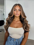 #4/27 Milan Highlighted|Luxury Russian Remy Human Hair, Double Drawn, Tape Extensions
