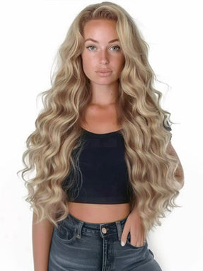 #6/24 New York Highlighted|Luxury Russian Remy Human Hair, Double Drawn, Tape Extensions