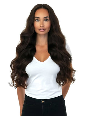 #1B Natural Black|Luxury Russian Remy Human Hair, Double Drawn, Tape Extensions