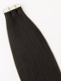 #1B Natural Black|Luxury Russian Remy Human Hair, Double Drawn, Tape Extensions