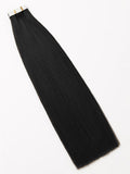 #1 Jet Black|Luxury Russian Remy Human Hair, Double Drawn, Tape Extensions