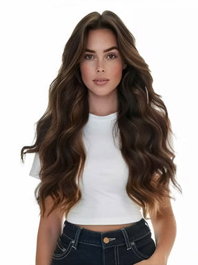 #2/6 Paris Highlighted|Luxury Russian Remy Human Hair, Double Drawn, Tape Extensions