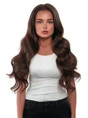 #4 Dark Chocolate Brown|Luxury Russian Remy Human Hair, Double Drawn, Tape Extensions