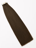 #4 Dark Chocolate Brown|Luxury Russian Remy Human Hair, Double Drawn, Tape Extensions