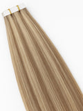 #6/24 New York Highlighted|Luxury Russian Remy Human Hair, Double Drawn, Tape Extensions