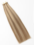 #6/24 New York Highlighted|Luxury Russian Remy Human Hair, Double Drawn, Tape Extensions