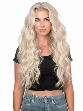 #60 Light Blonde|Luxury Russian Remy Human Hair, Double Drawn, Tape Extensions