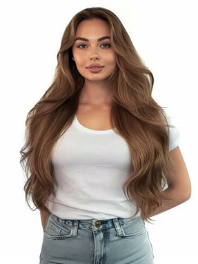 #6 Milk Chocolate Brown|Luxury Russian Remy Human Hair, Double Drawn, Tape Extensions