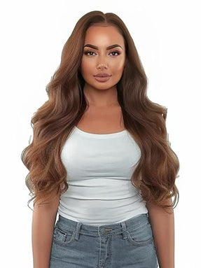 #6 Milk Chocolate Brown|Luxury Russian Remy Human Hair, Double Drawn, Tape Extensions