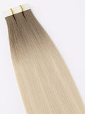 #T8-24/60 Laguna Beach Balayage|Luxury Russian Remy Human Hair, Double Drawn, Tape Extensions