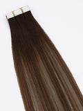#T2-4/18 London Balayage|Luxury Russian Remy Human Hair, Double Drawn, Tape Extensions