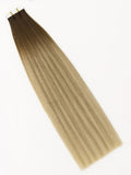 #T4-8/22 Montreal Balayage|Luxury Russian Remy Human Hair, Double Drawn, Tape Extensions