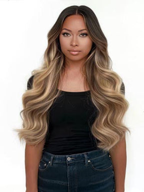 #T4-8/22 Montreal Balayage|Luxury Russian Remy Human Hair, Double Drawn, Tape Extensions