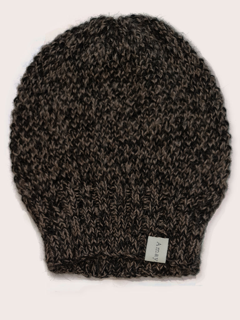 Amayi Alpaca - Beanie Hat Black Brown Mix Amayi Alpaca - Beanie Hat Black Brown Mix