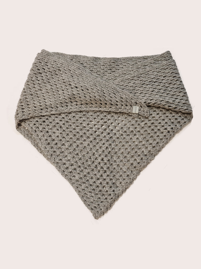 Amayi Alpaca - Crochet Wrap Scarf Grey Amayi Alpaca - Crochet Wrap Scarf Grey