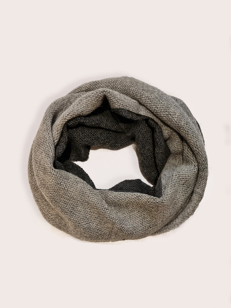 Amayi Alpaca - Infinity Scarf Charcoal & Light Grey Amayi Alpaca - Infinity Scarf Charcoal & Light Grey