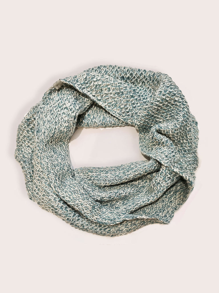 Amayi Alpaca - Flecked Infinity Scarf (Medium) Mint & Cream Amayi Alpaca - Flecked Infinity Scarf (Medium) Mint & Cream