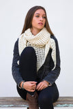 Amayi Alpaca - Crochet Wrap Scarf Grey