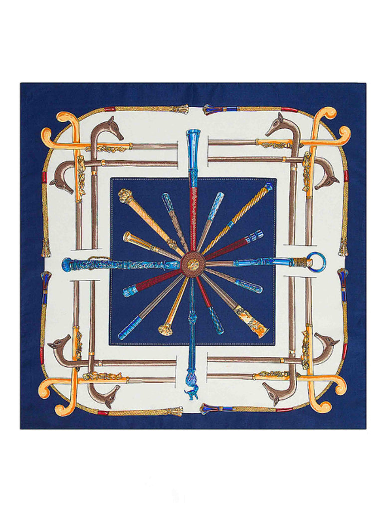 Medium Fashion Scarf/Scarves – Navy Poles Print Medium Fashion Scarf/Scarves – Navy Poles Print