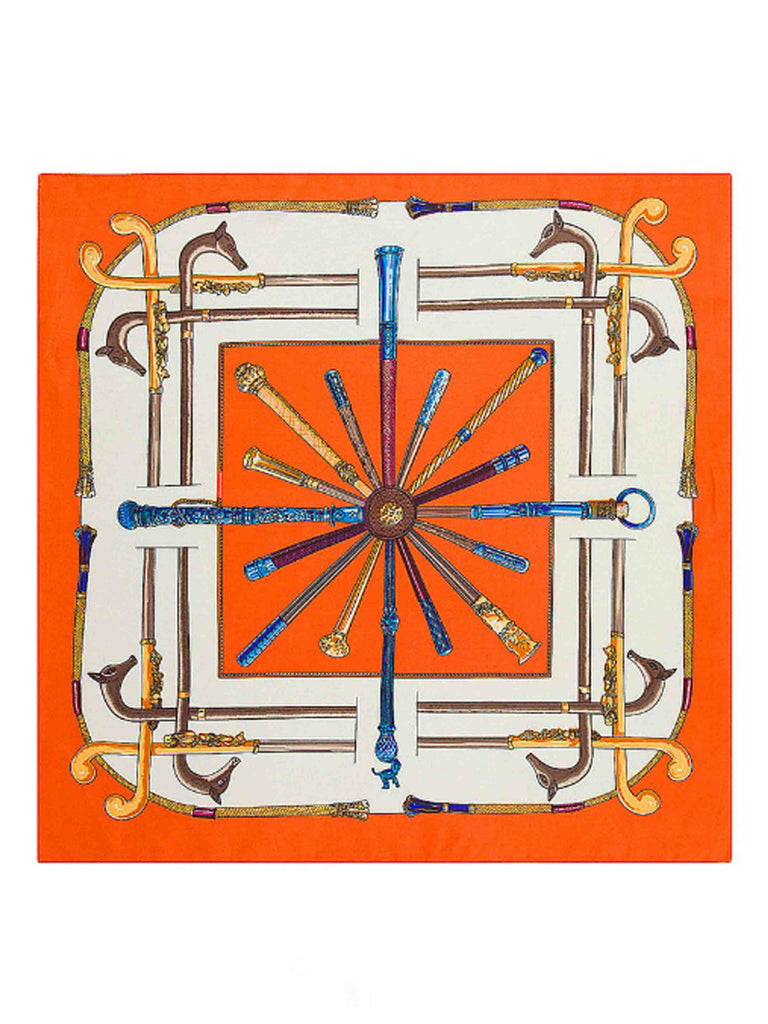 Medium Fashion Scarf/Scarves – Orange Poles Print Medium Fashion Scarf/Scarves – Orange Poles Print
