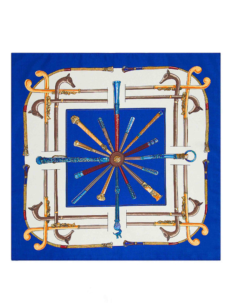 Medium Fashion Scarf/Scarves – Sapphire Blue Poles Print Medium Fashion Scarf/Scarves – Sapphire Blue Poles Print