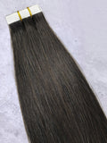 #1B Natural Black｜Luxury Russian Remy Human Hair, Double Drawn, Tape Extensions