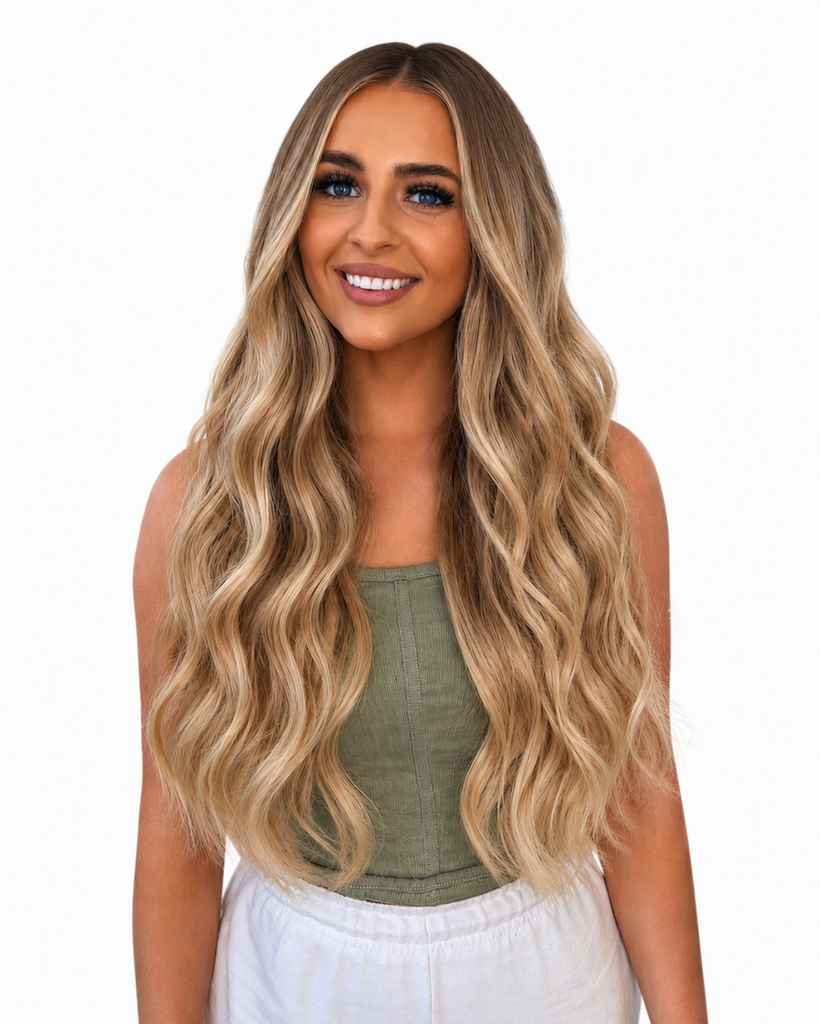 Sofia Balayage | Luxury Remy Human Hair, Double Drawn, Tape Extensions