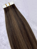 #2/6 Paris Highlighted｜Luxury Russian Remy Human Hair, Double Drawn, Tape Extensions