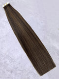 #2/6 Paris Highlighted｜Luxury Russian Remy Human Hair, Double Drawn, Tape Extensions