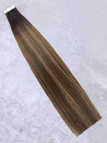 #T2-4/18 London Balayage｜Luxury Russian Remy Human Hair, Double Drawn, Tape Extensions