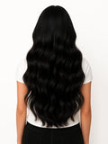 #1 Jet Black｜Luxury Russian Remy Human Hair, Double Drawn, Tape Extensions