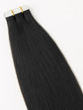 #1 Jet Black｜Luxury Russian Remy Human Hair, Double Drawn, Tape Extensions
