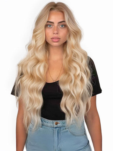 Flat Tip Hair Extensions - CUSTOM ORDER, 2-4 WEEKS SHIPPING, #27/613 Miami Highlighted 100G - Luxury Russian Remy Human Hair