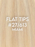 Flat Tip Hair Extensions - CUSTOM ORDER, 2-4 WEEKS SHIPPING, #27/613 Miami Highlighted 100G - Luxury Russian Remy Human Hair