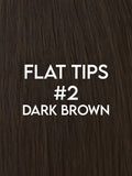 Flat Tip Hair Extensions - CUSTOM ORDER, 2-4 WEEKS SHIPPING, #2 Dark Natural Brown 100G - Luxury Russian Remy Human Hair