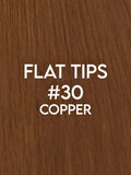 Flat Tip Hair Extensions - CUSTOM ORDER, 2-4 WEEKS SHIPPING, #30 Copper 100G - Luxury Russian Remy Human Hair