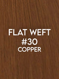 Flat Weft Hair Extensions - CUSTOM ORDER, 2-4 WEEKS SHIPPING, #30 Copper 96G-236G - Luxury Russian Remy Human Hair