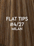 Flat Tip Hair Extensions - CUSTOM ORDER, 2-4 WEEKS SHIPPING, #4/27 Milan Highlighted 100G - Luxury Russian Remy Human Hair