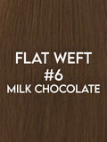 Flat Weft Hair Extensions - CUSTOM ORDER, 2-4 WEEKS SHIPPING, #6 Milk Chocolate Brown 96G-236G - Luxury Russian Remy Human Hair