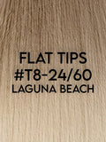Flat Tip Hair Extensions - CUSTOM ORDER, 2-4 WEEKS SHIPPING, #T8-24/60 Laguna Beach Balayage 100G - Luxury Russian Remy Human Hair