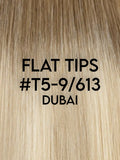 Flat Tip Hair Extensions - CUSTOM ORDER, 2-4 WEEKS SHIPPING, #T5-9/613 Dubai Balayage 100G - Luxury Russian Remy Human Hair