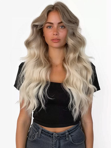 #T8-24/60 Laguna Beach Balayage｜Luxury Russian Remy Human Hair, Double Drawn, Tape Extensions