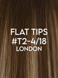 Flat Tip Hair Extensions - CUSTOM ORDER, 2-4 WEEKS SHIPPING, #T2-4/18 London Balayage 100G - Luxury Russian Remy Human Hair