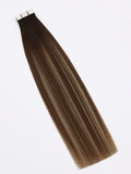 #T2-4/18 London Balayage｜Luxury Russian Remy Human Hair, Double Drawn, Tape Extensions